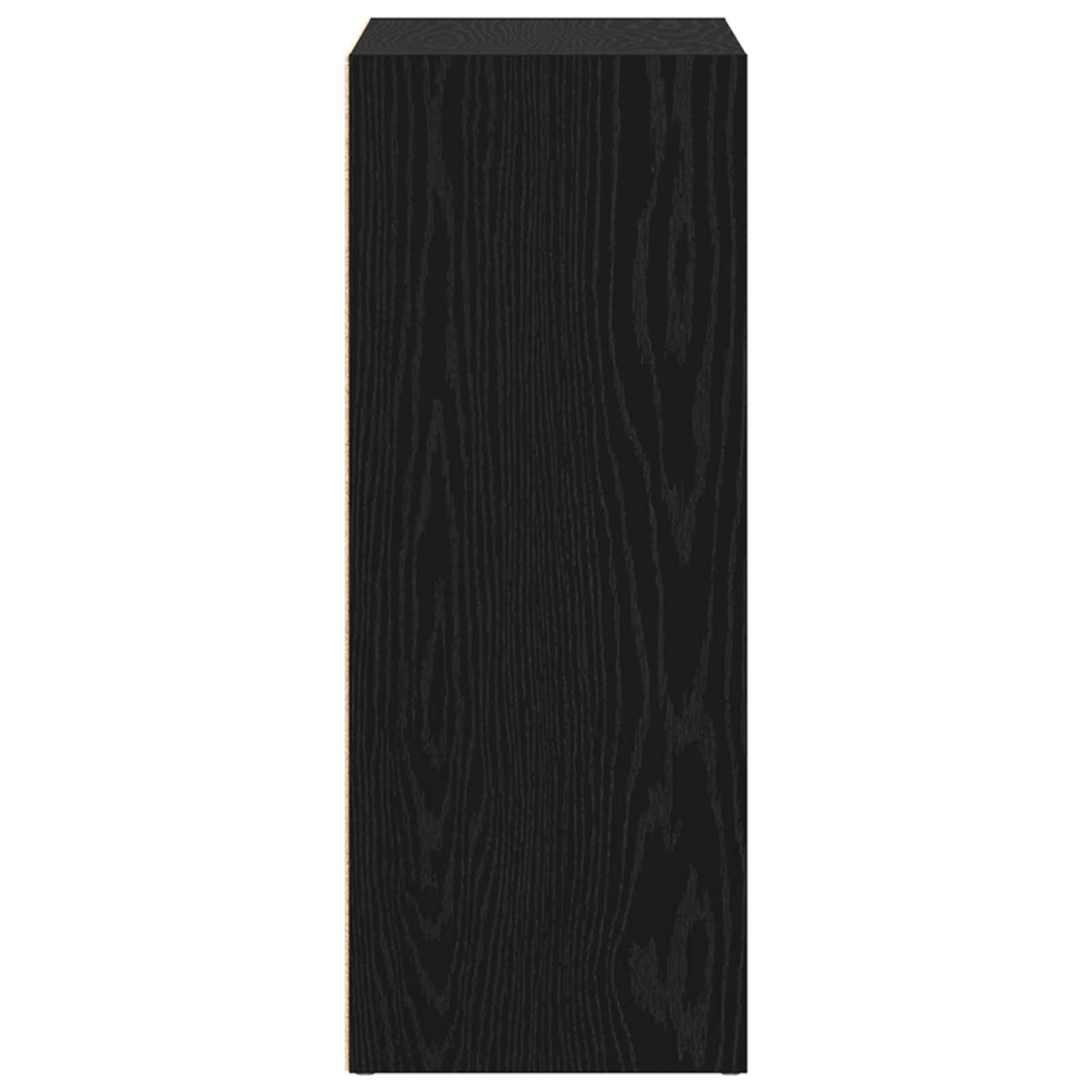 Bücherregal Schwarz Eichen-Optik 80 x 30 x 76,5 cm