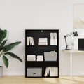 Bücherregal Schwarz Eichen-Optik 80 x 30 x 114 cm Holzwerkstoff