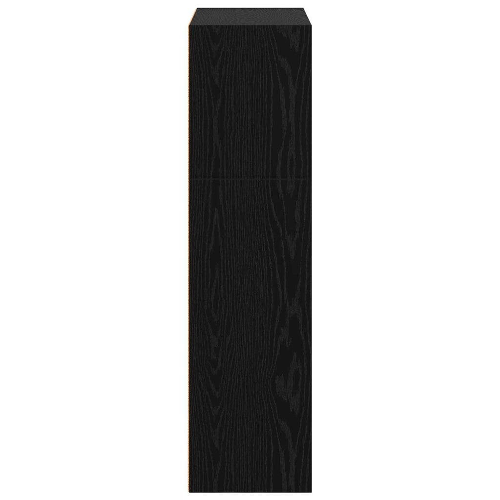 Bücherregal Schwarz Eichen-Optik 80 x 30 x 114 cm Holzwerkstoff