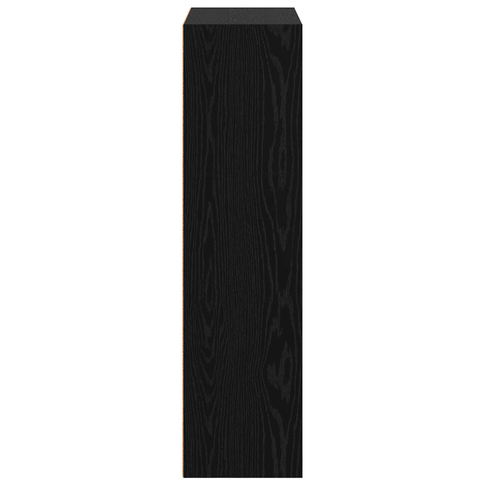 Bücherregal Schwarz Eichen-Optik 80 x 30 x 114 cm Holzwerkstoff