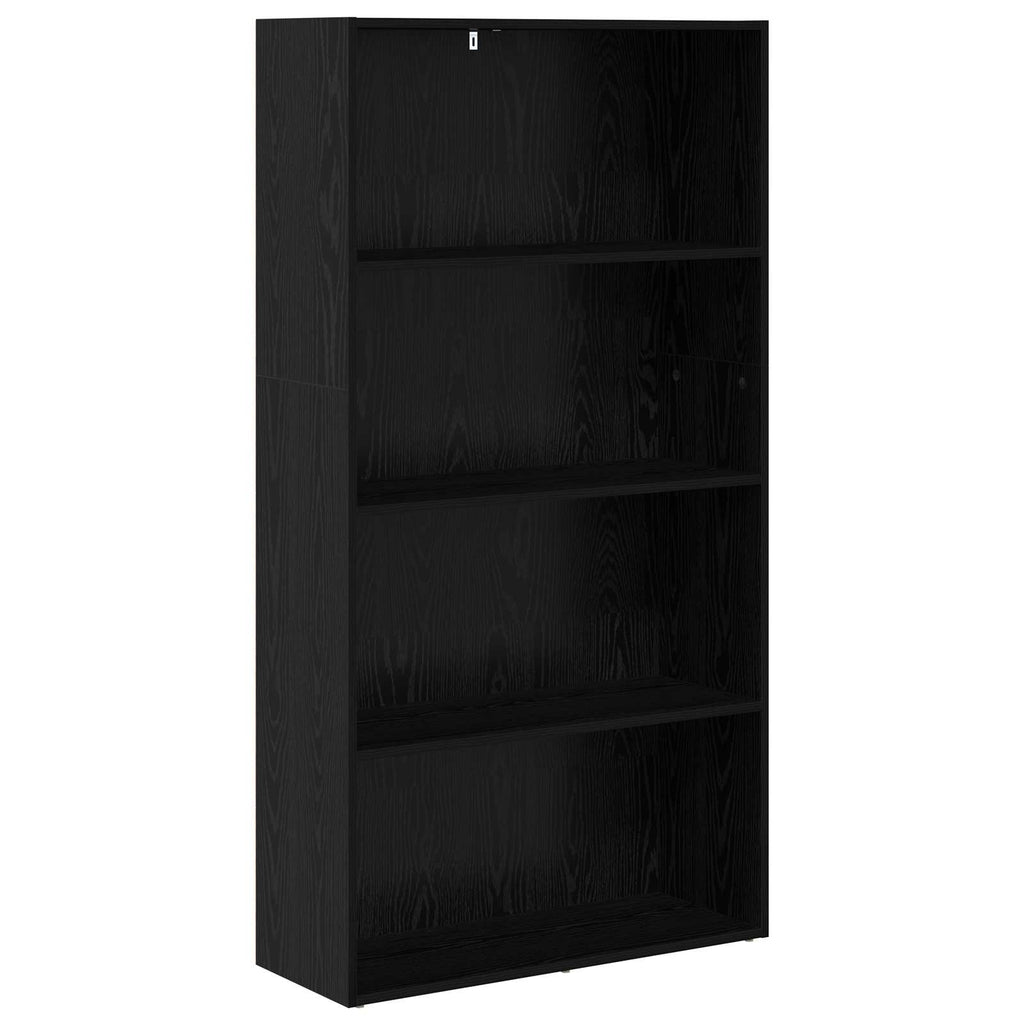 Freistehender Stauraum Schwarz Eichen-Optik 80 x 30 x 152 cm