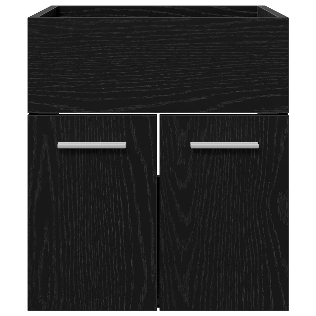 Waschbeckenunterschrank Schwarz Eichen-Optik 41 x 38,5 x 46 cm