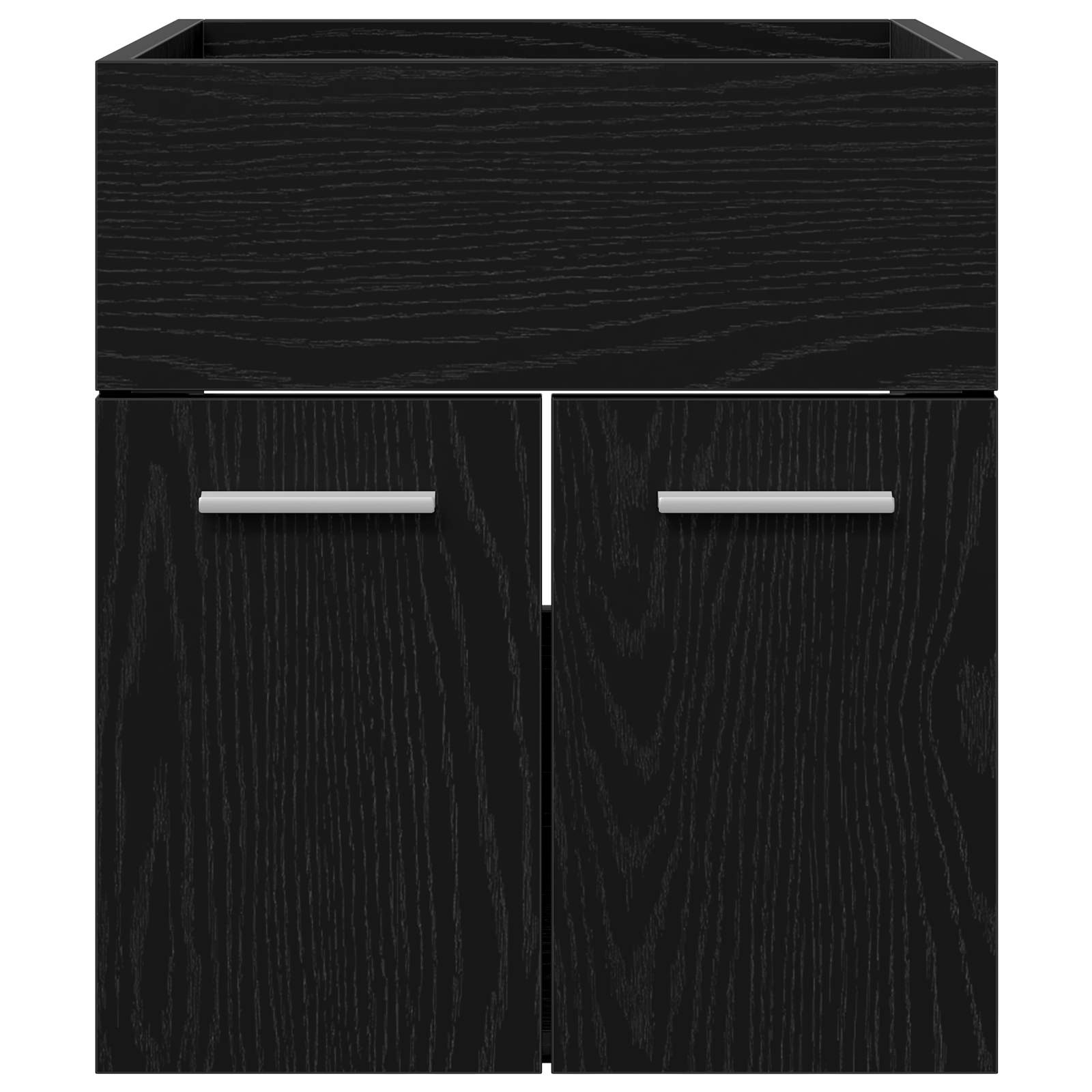 Waschbeckenunterschrank Schwarz Eichen-Optik 41 x 38,5 x 46 cm