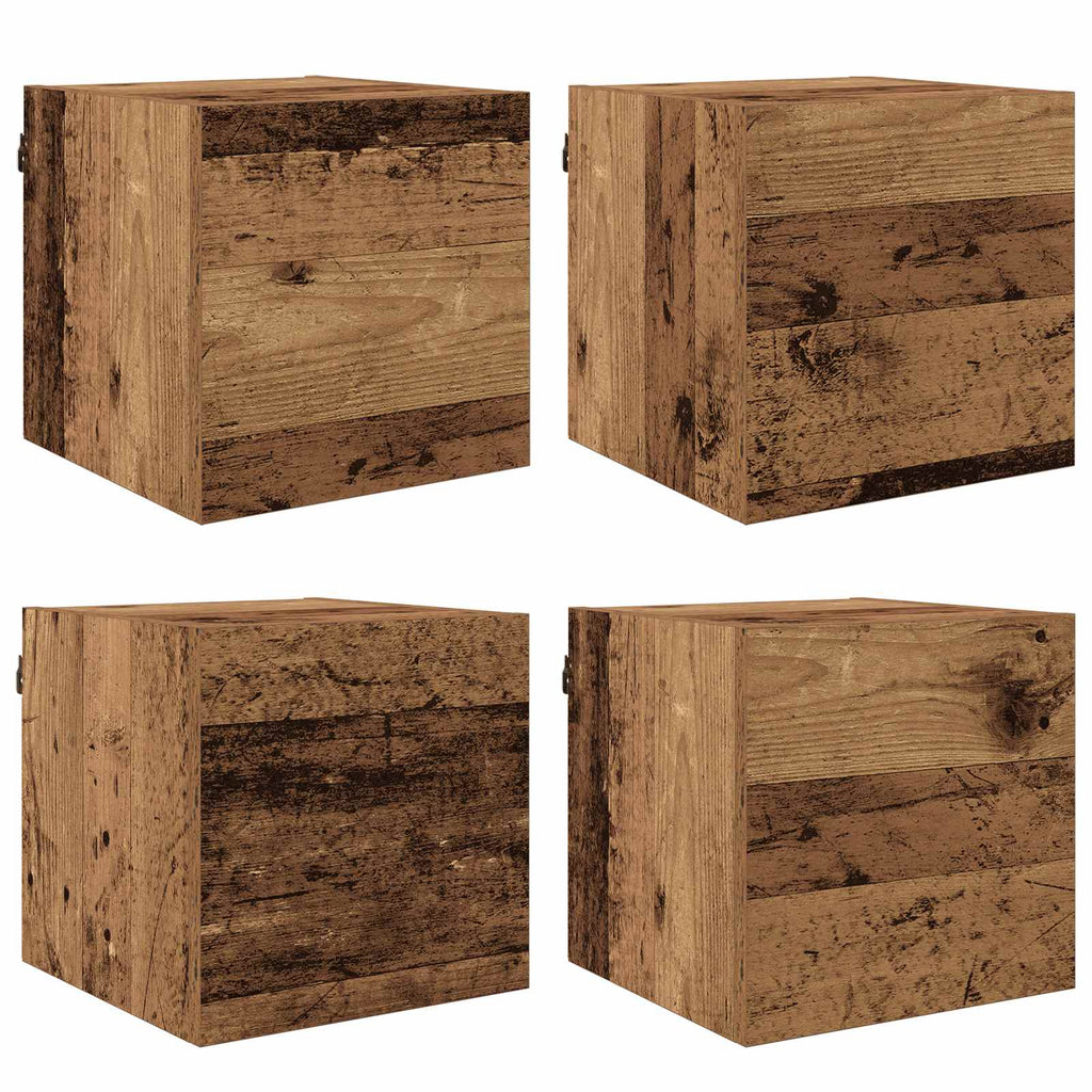 Wandmontiertes TV-Regal Altholz 30,5 x 30 x 30 cm Holzwerkstoff