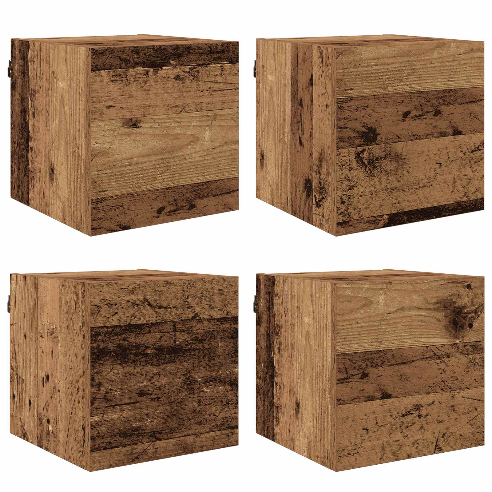 Wandmontiertes TV-Regal Altholz 30,5 x 30 x 30 cm Holzwerkstoff
