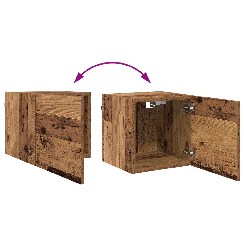 Wandmontiertes TV-Regal Altholz 30,5 x 30 x 30 cm Holzwerkstoff