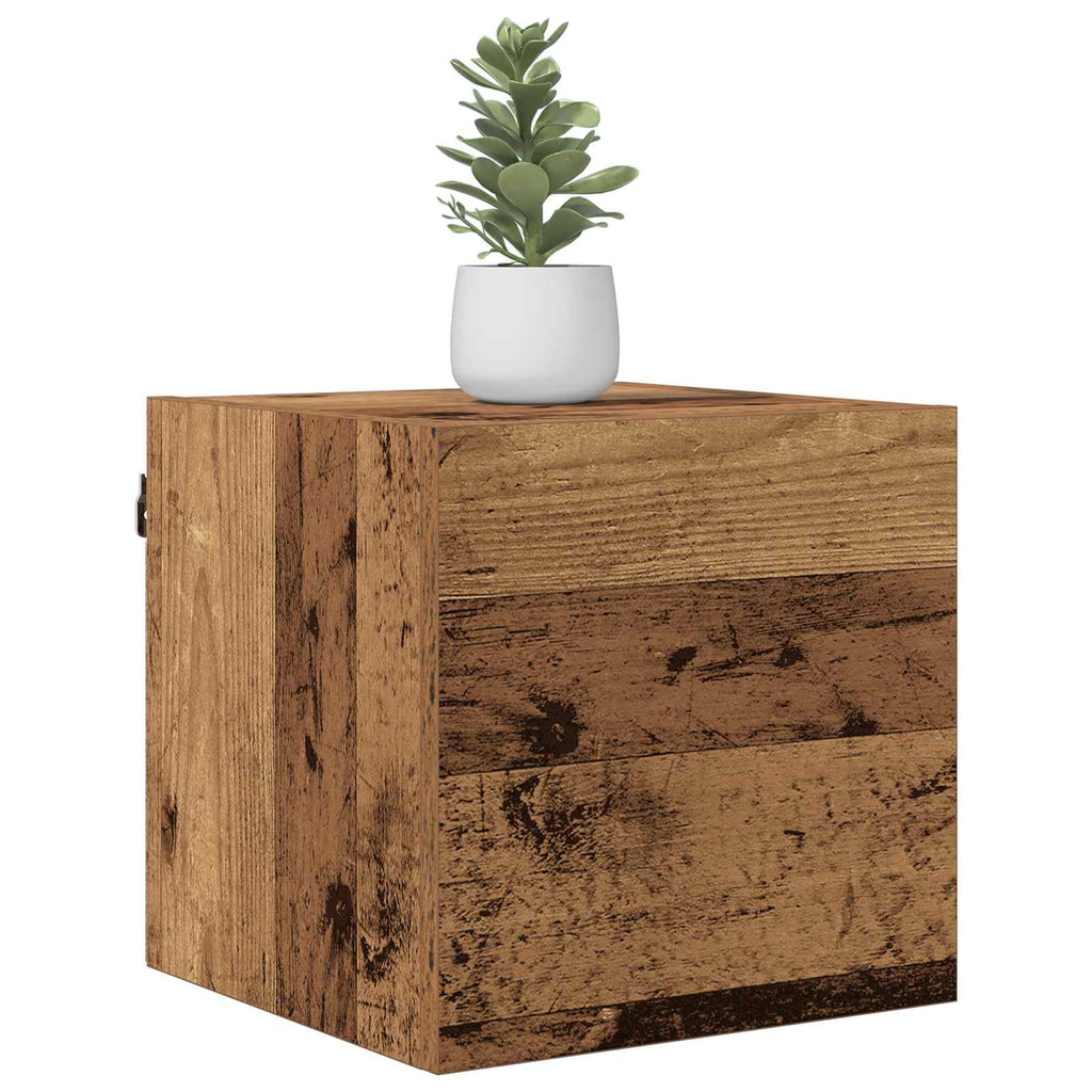 Wandmontiertes TV-Regal Altholz 30,5 x 30 x 30 cm Holzwerkstoff