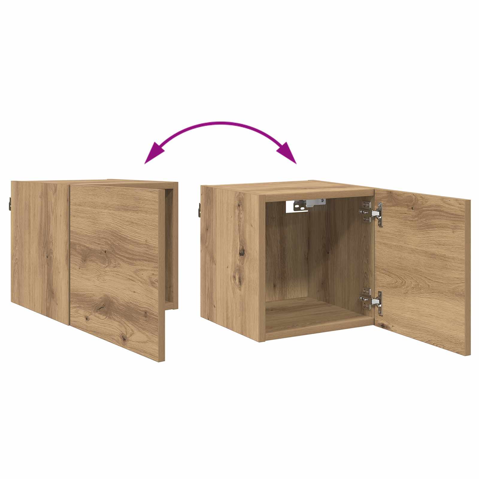 Wandmontiertes TV-Regal Artisan-Eiche 30,5 x 30 x 30 cm