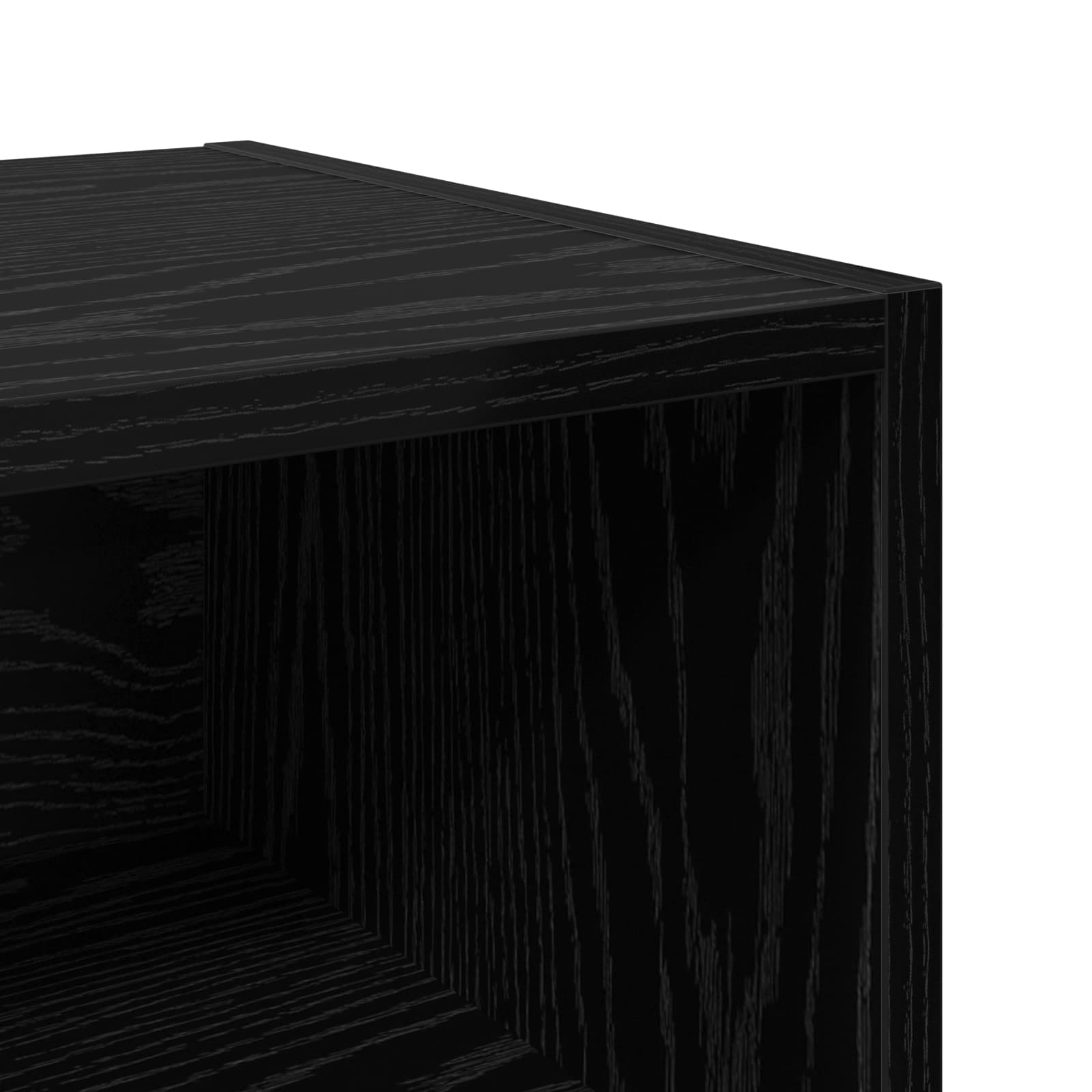 Bettschrank 2 pcs Schwarz Eichen-Optik 40 x 30 x 50 cm