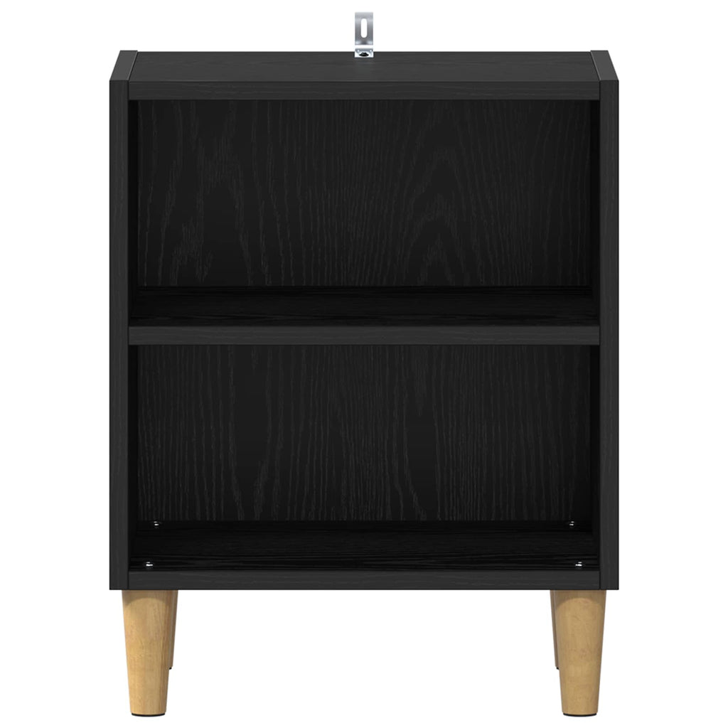 Bettschrank 2 pcs Schwarz Eichen-Optik 40 x 30 x 50 cm