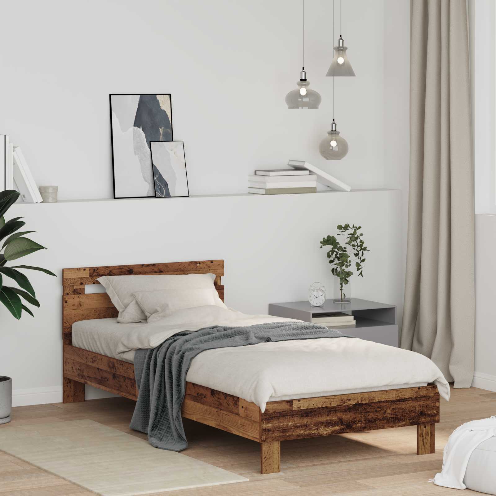 Bettrahmen Altholz 98,5 x 200 cm Holzwerkstoff
