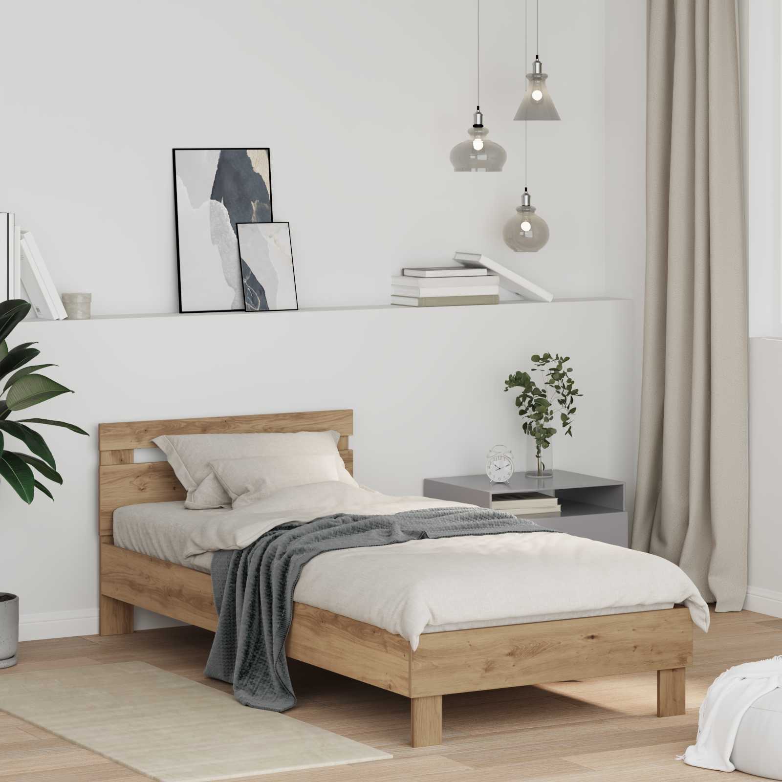 Bettrahmen Artisan-Eiche 98,5 x 200 cm Holzwerkstoff