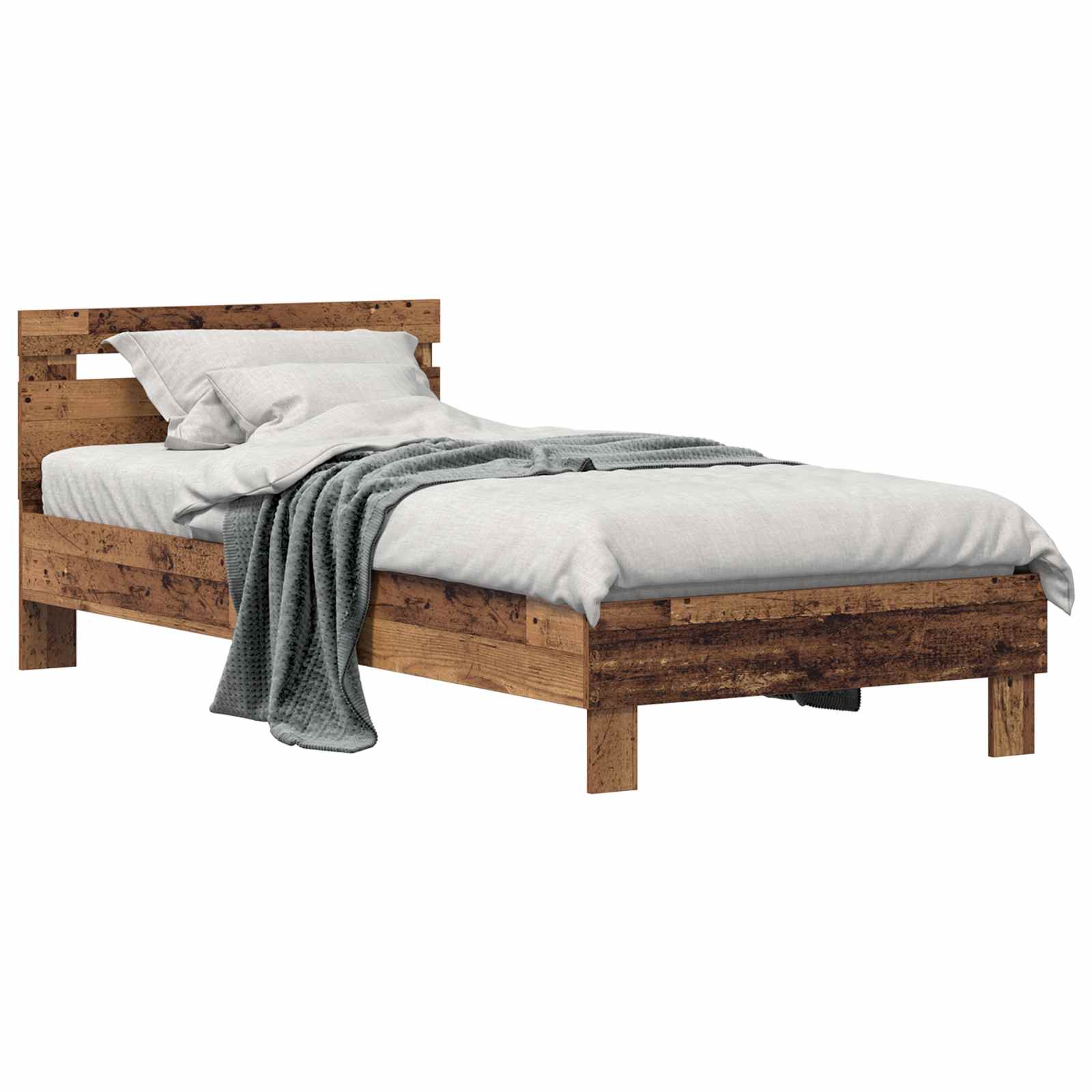 Bettrahmen Altholz 75 x 190 cm Holzwerkstoff