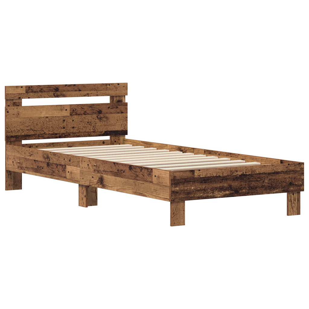 Bettrahmen Altholz 75 x 190 cm Holzwerkstoff