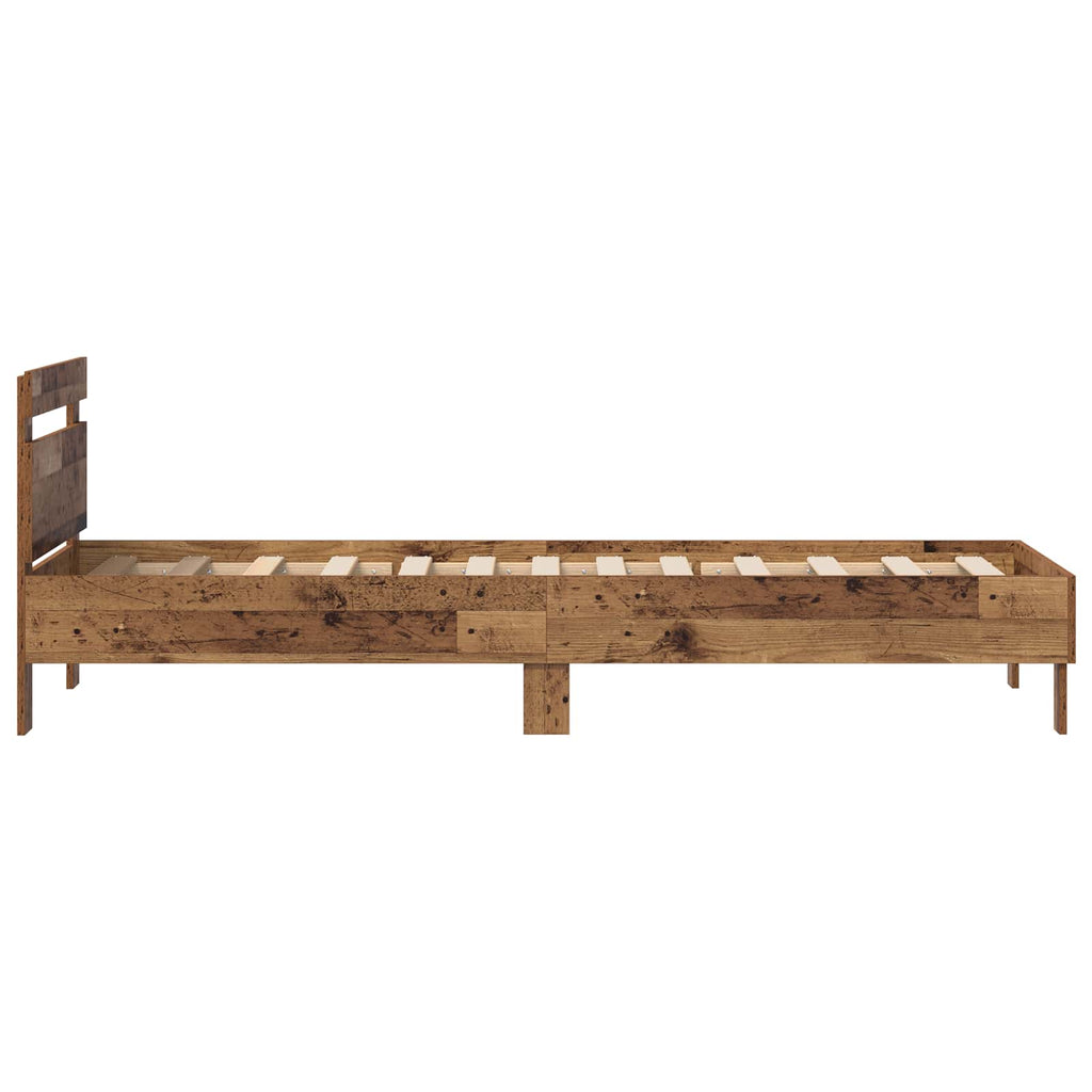 Bettrahmen Altholz 75 x 190 cm Holzwerkstoff
