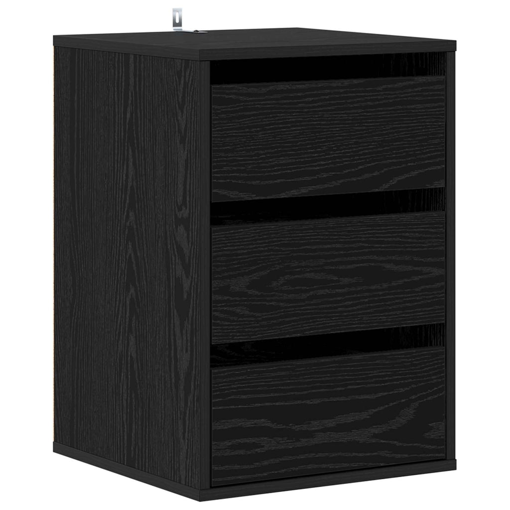 Schubladenschrank Schwarz Eichen-Optik 41 x 40 x 58 cm