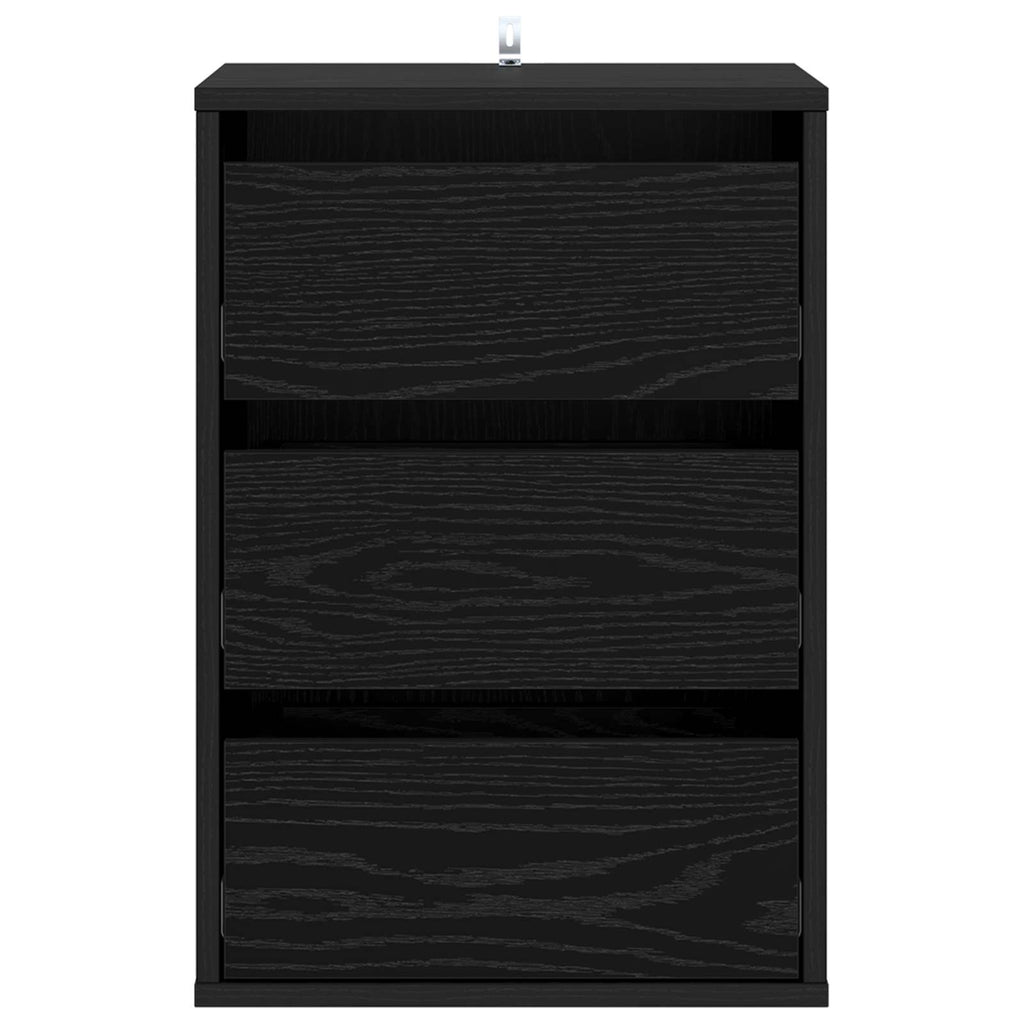 Schubladenschrank Schwarz Eichen-Optik 41 x 40 x 58 cm