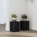 Pflanzenständer 2 pcs Schwarz Eichen-Optik 15 x 15 x 20 cm