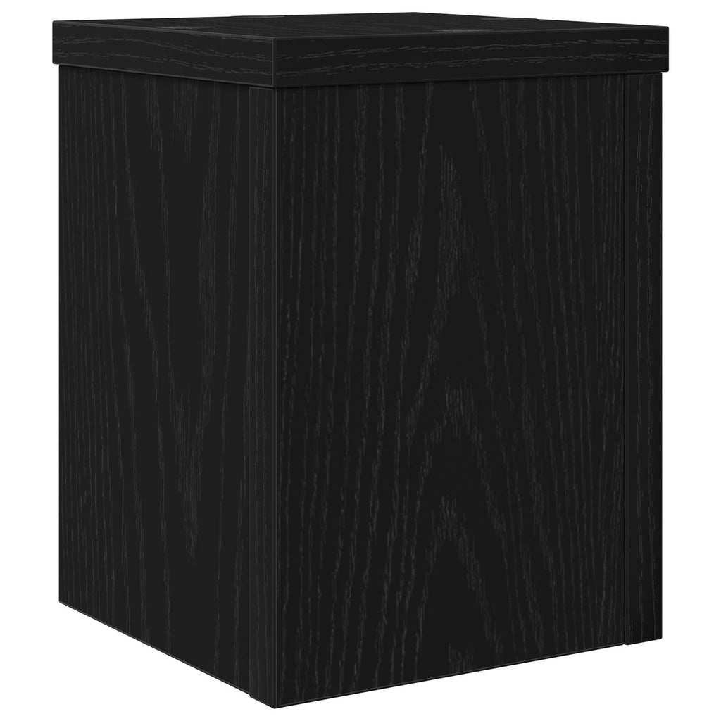 Pflanzenständer 2 pcs Schwarz Eichen-Optik 15 x 15 x 20 cm