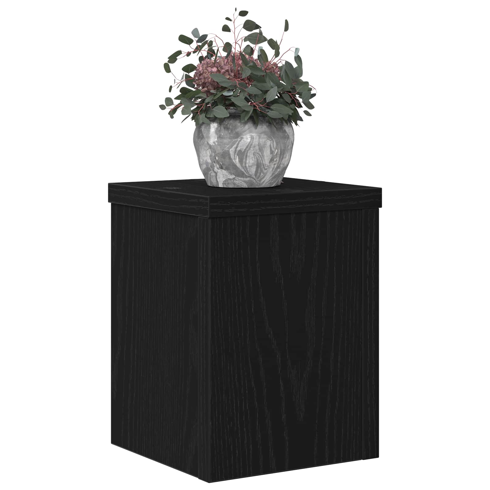 Pflanzenständer 2 pcs Schwarz Eichen-Optik 15 x 15 x 20 cm
