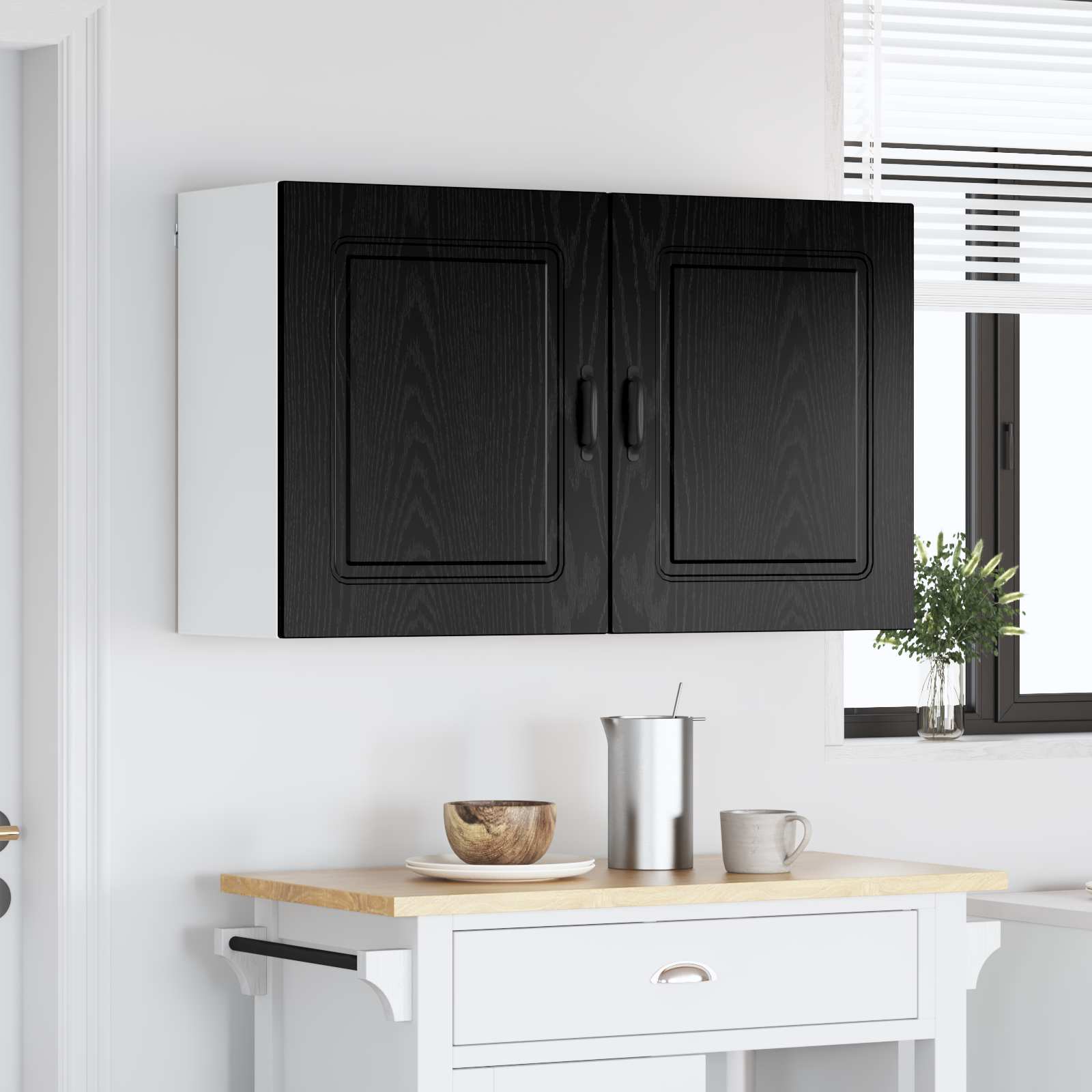 Geschirrspülerfront Kalmar 2 pcs Schwarz Eichen-Optik