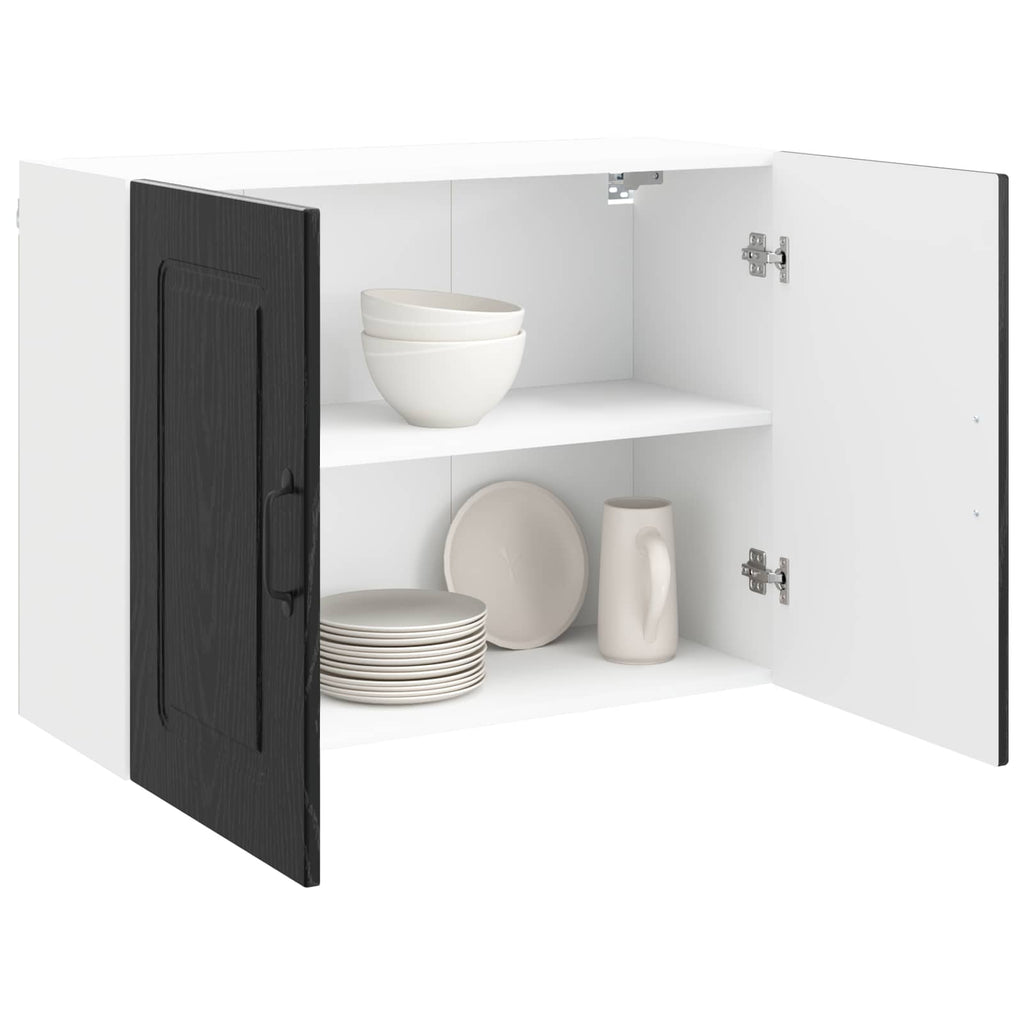 Geschirrspülerfront Kalmar Schwarz Eichen-Optik 80 x 31 x 60 cm