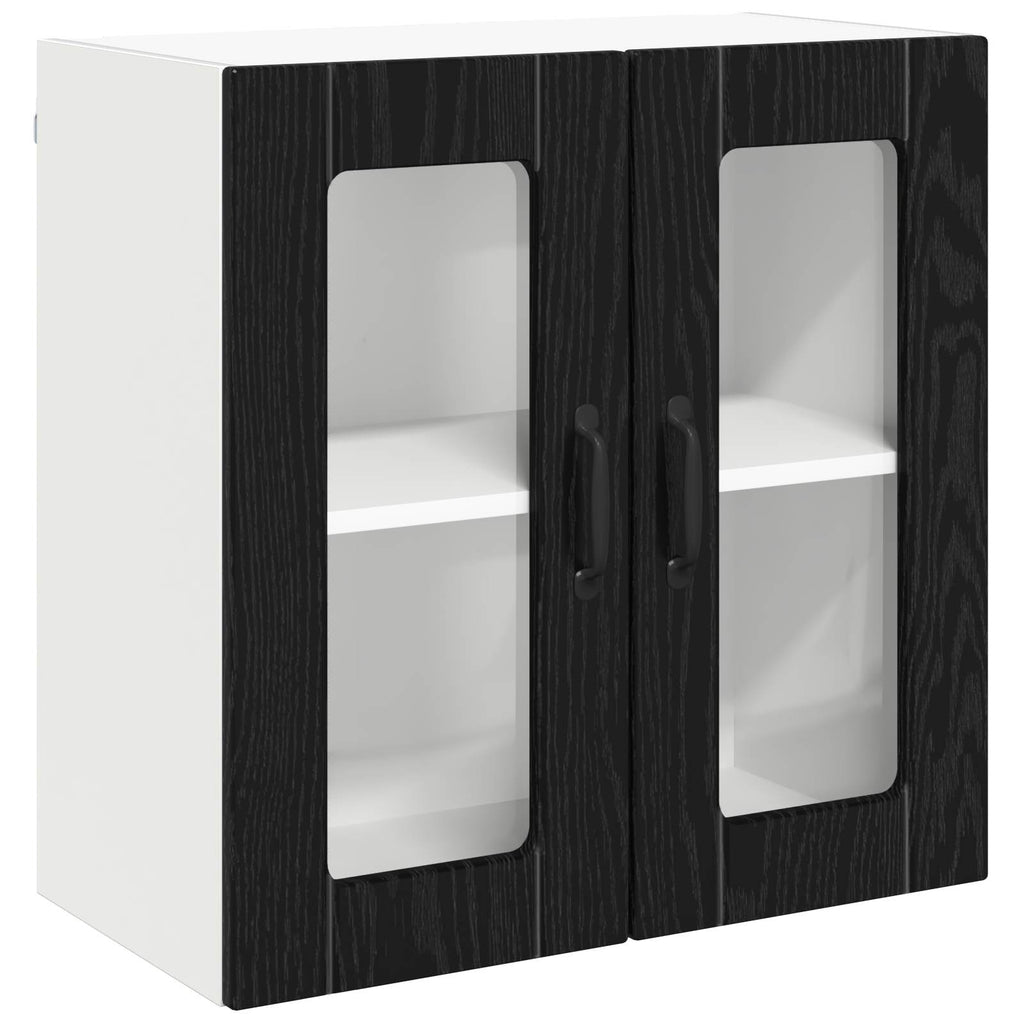 Wandglas-Schrank LUCCA Schwarze Eiche 60 x 31 x 60 cm