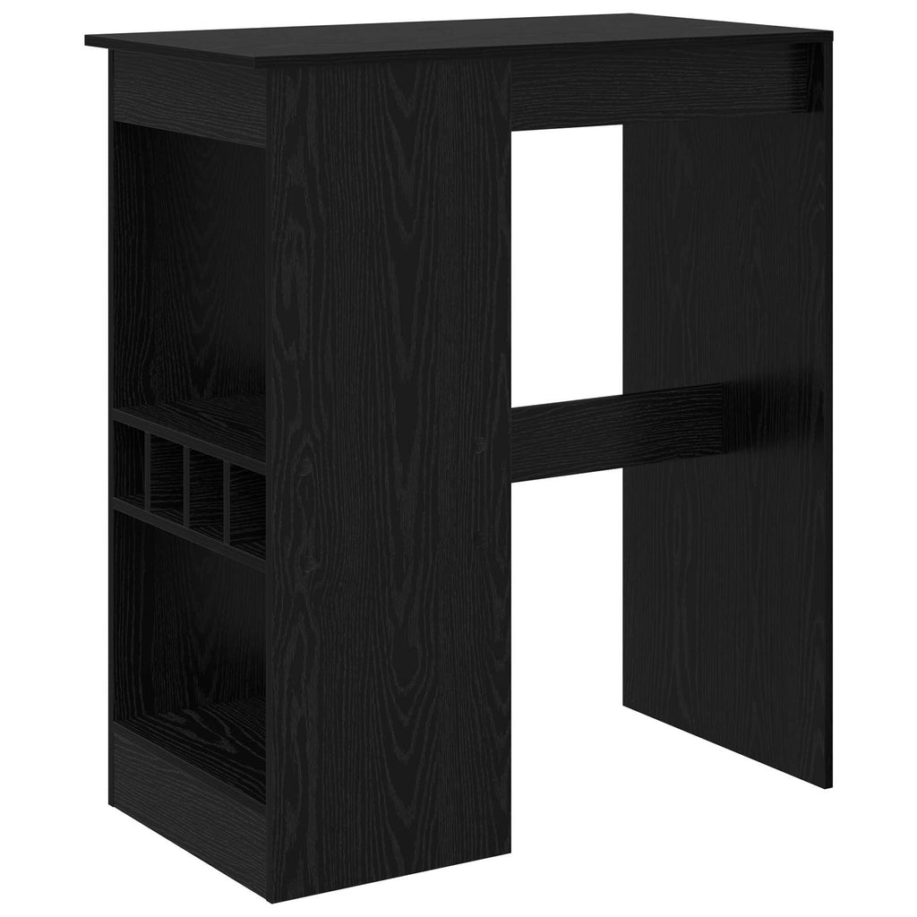 Bartisch mit Regal Schwarz Eichen-Optik 90 x 47,5 x 103,5 cm