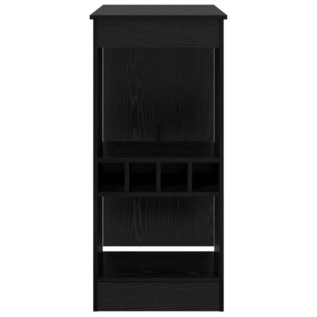 Bartisch mit Regal Schwarz Eichen-Optik 90 x 47,5 x 103,5 cm