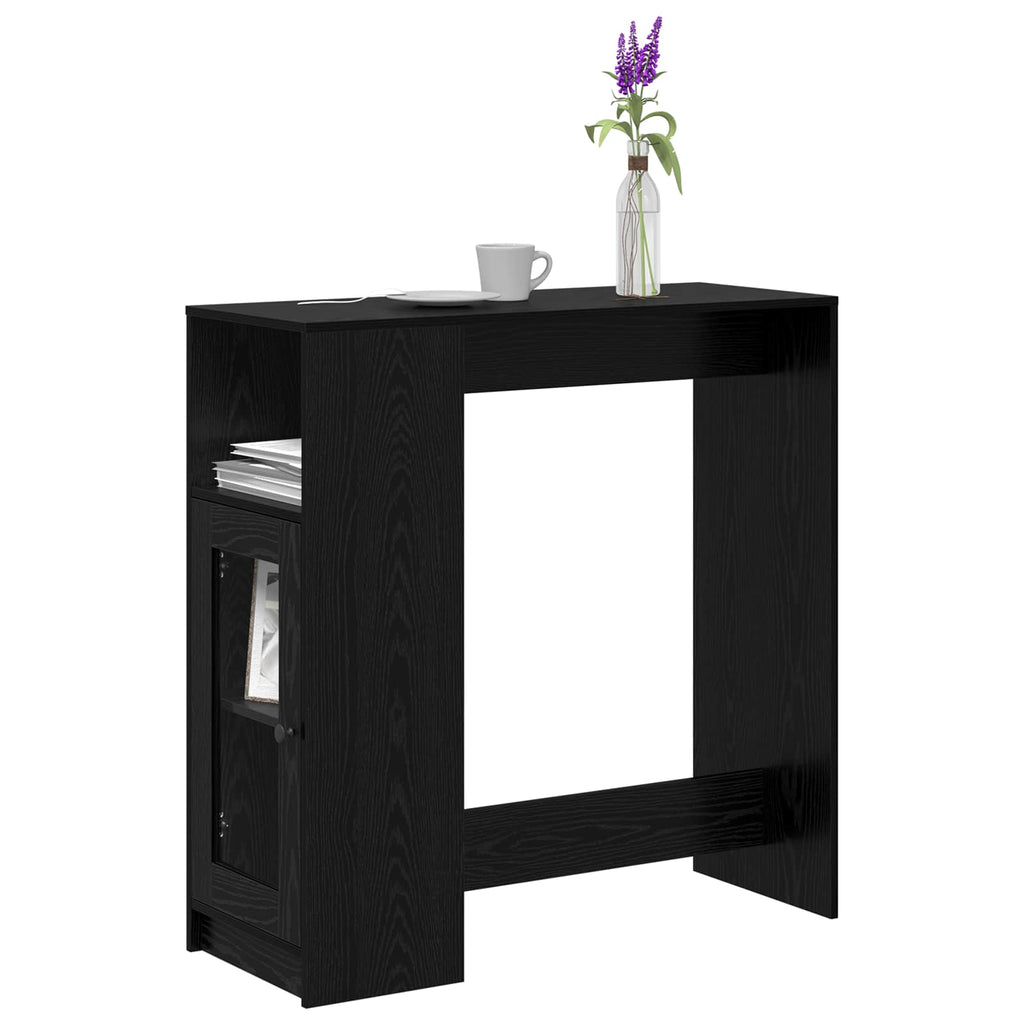Bartisch Schwarz Eichen-Optik 101 x 40 x 103,5 cm Holzwerkstoff