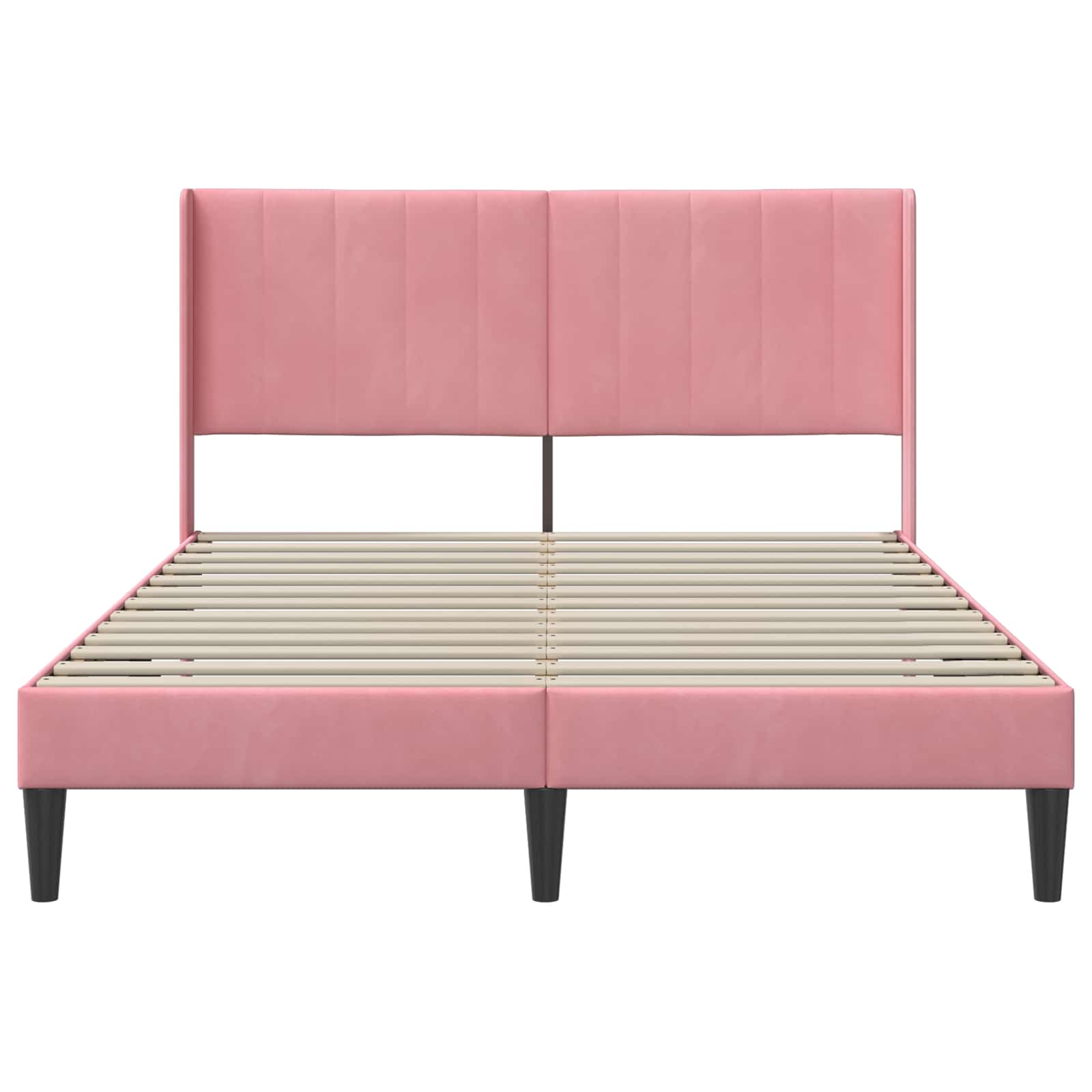 Bettrahmen mit Kopfteil Rosa 160 x 200 cm Samt