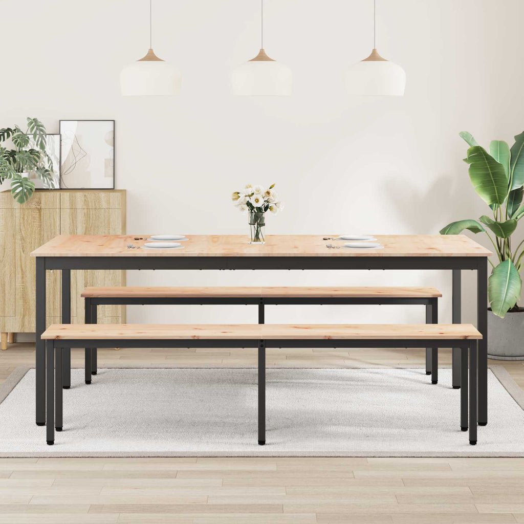 Esstisch Natur 200 x 100 x 75 cm Massives Kiefernholz