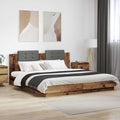 Bettgestell mit Kopfteil Altholz 180 x 200 cm Holzwerkstoff