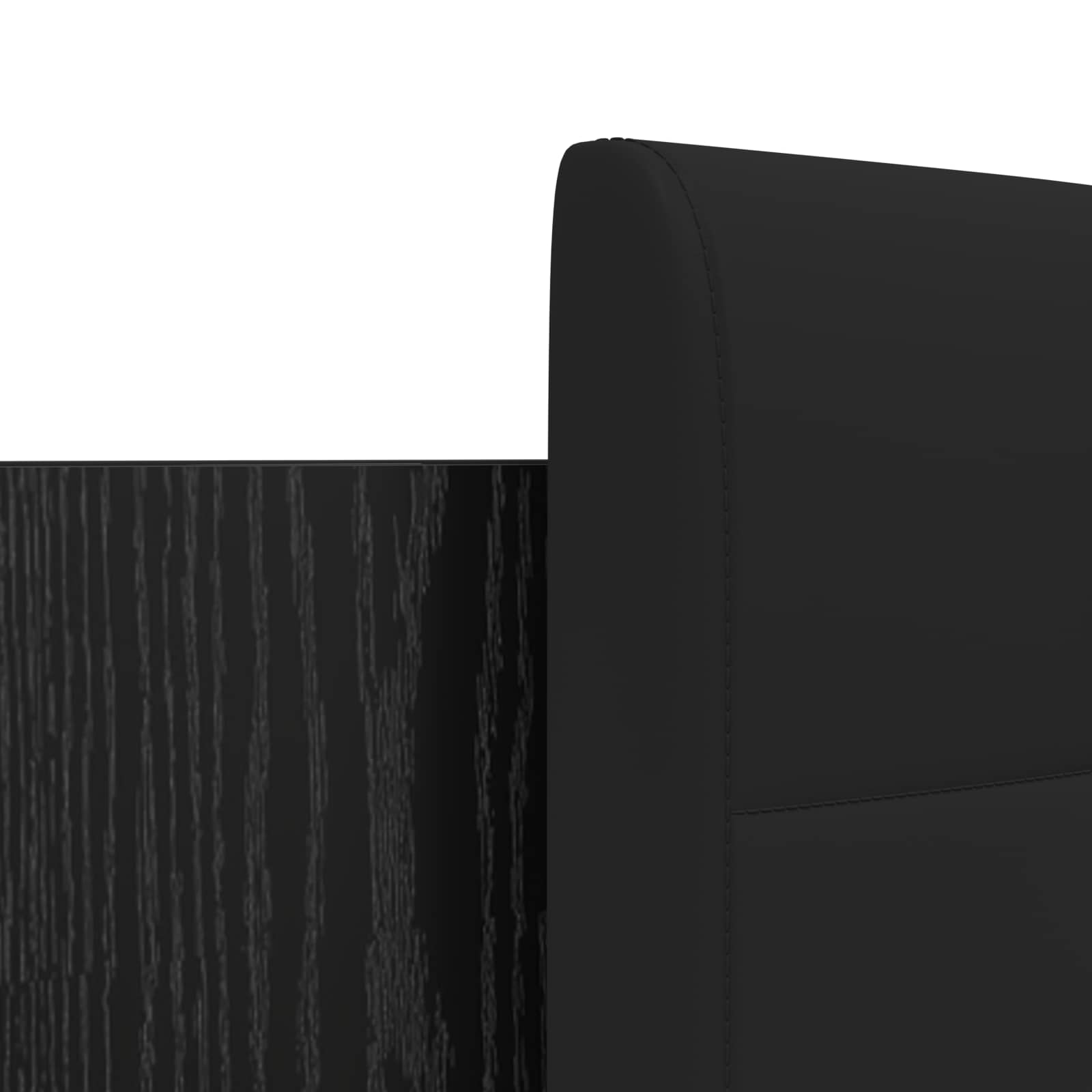 Bettgestell mit Kopfteil Schwarz Eichen-Optik 180 x 200 cm