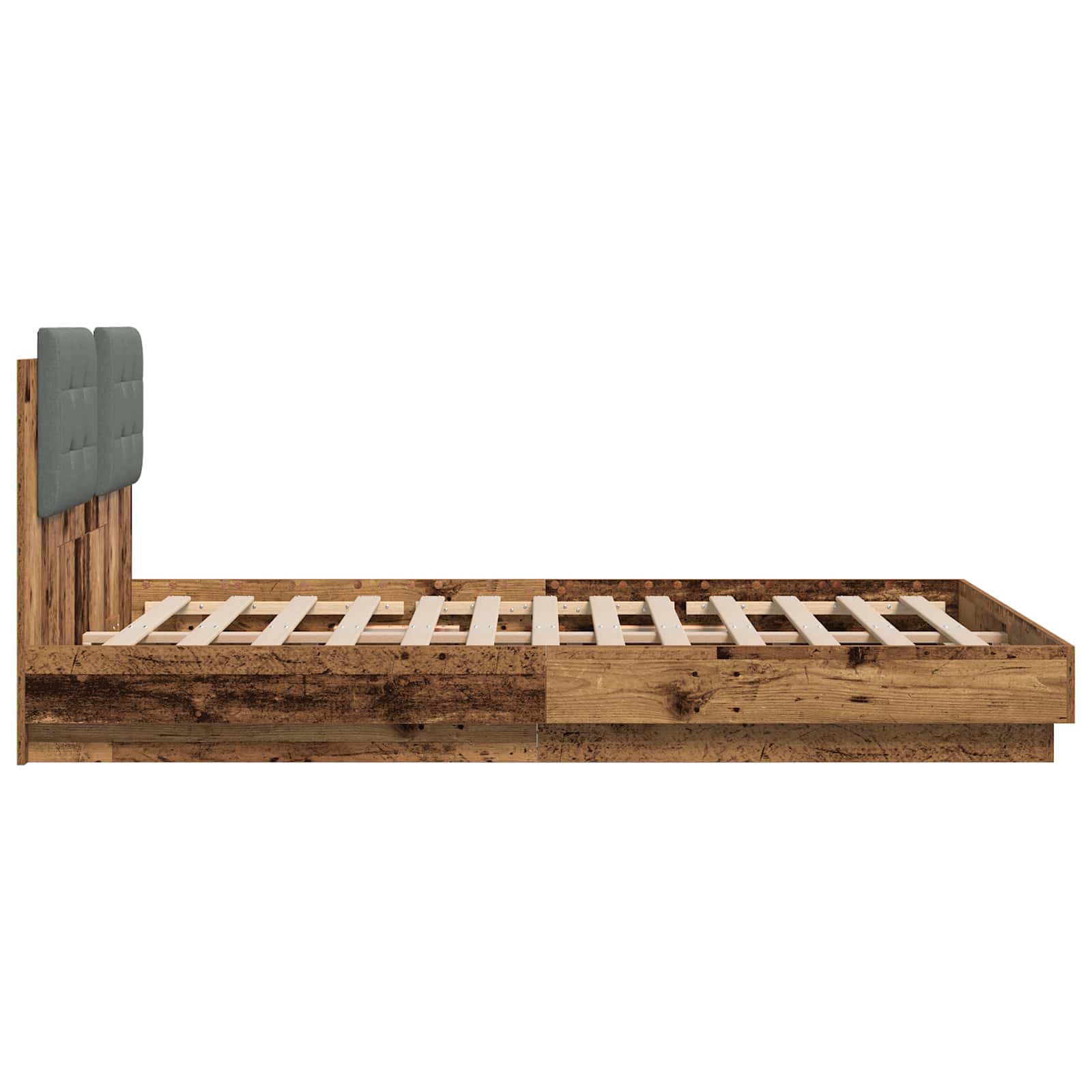 Bettgestell mit Kopfteil Altholz 160 x 200 cm Holzwerkstoff