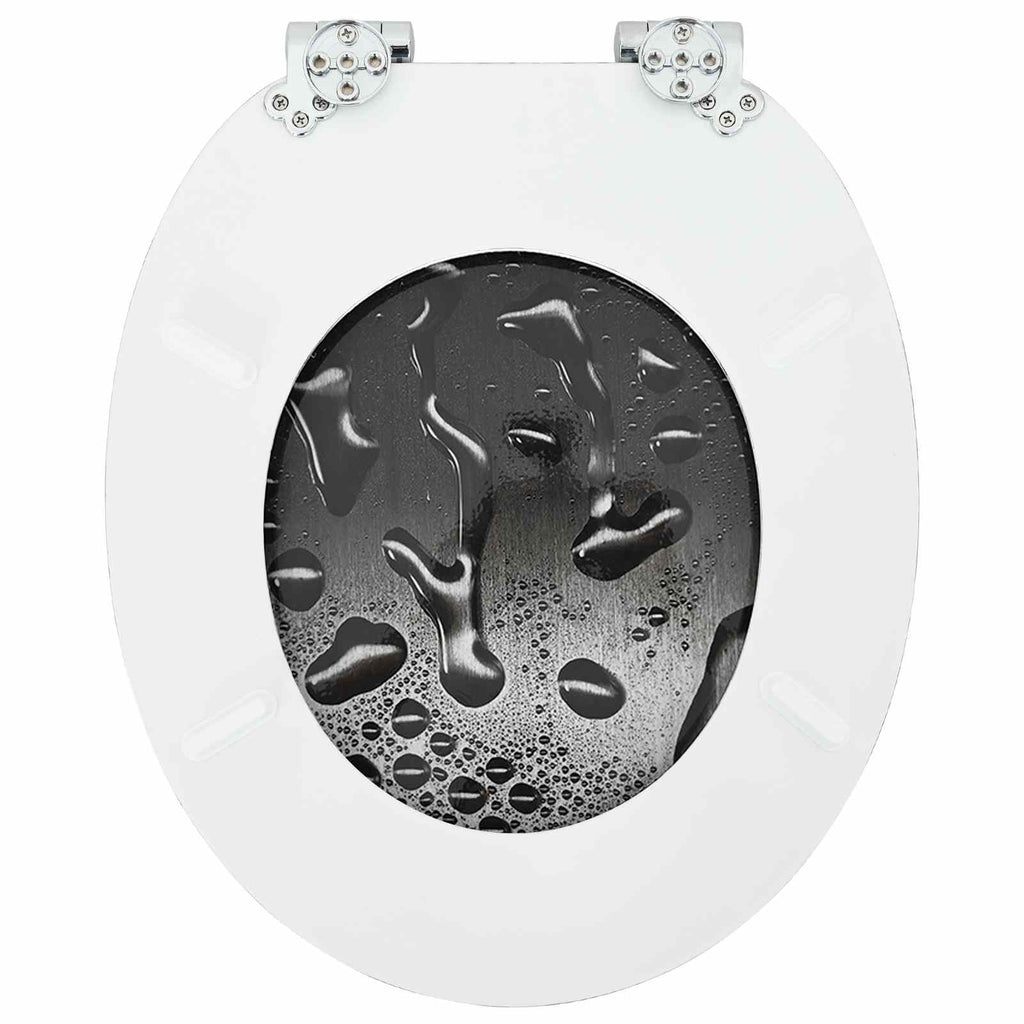 Soft-Close Toilettensitz 2 pcs Grau 44 x 38 cm MDF-Platte