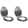 Soft-Close Toilettensitz 2 pcs Grau 44 x 38 cm MDF-Platte