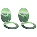 Soft-Close Toilettensitz 2 pcs Grüner Tropfen 44 x 38 cm