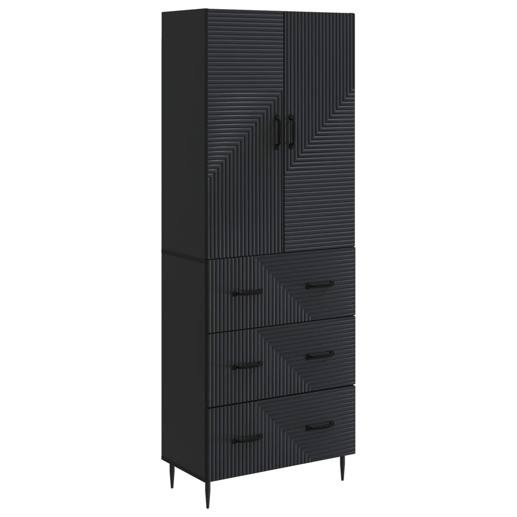 Schrankset 2 pcs Schwarz 66 x 34,5 x 90 cm Holzwerkstoff