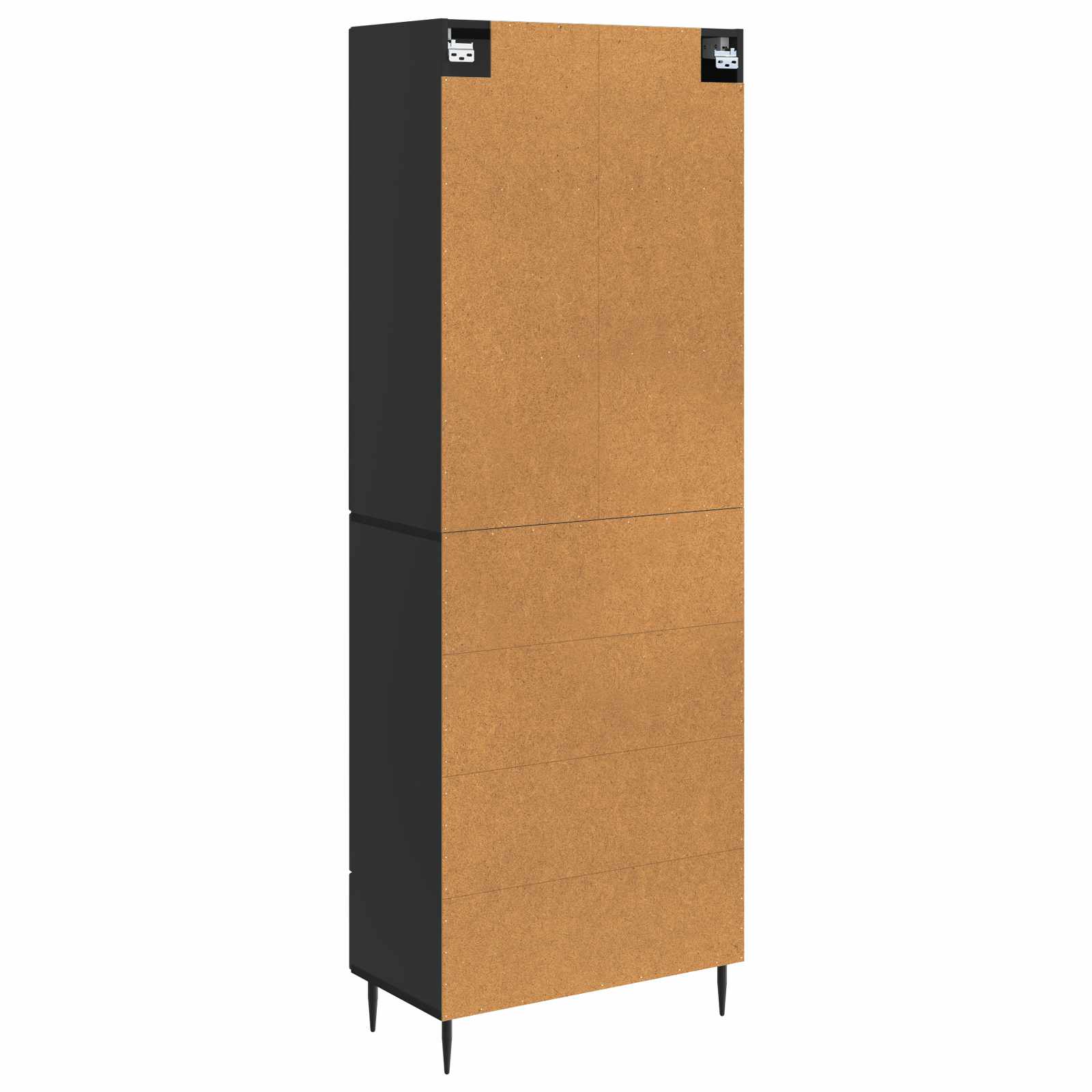 Schrankset 2 pcs Schwarz 66 x 34,5 x 90 cm Holzwerkstoff