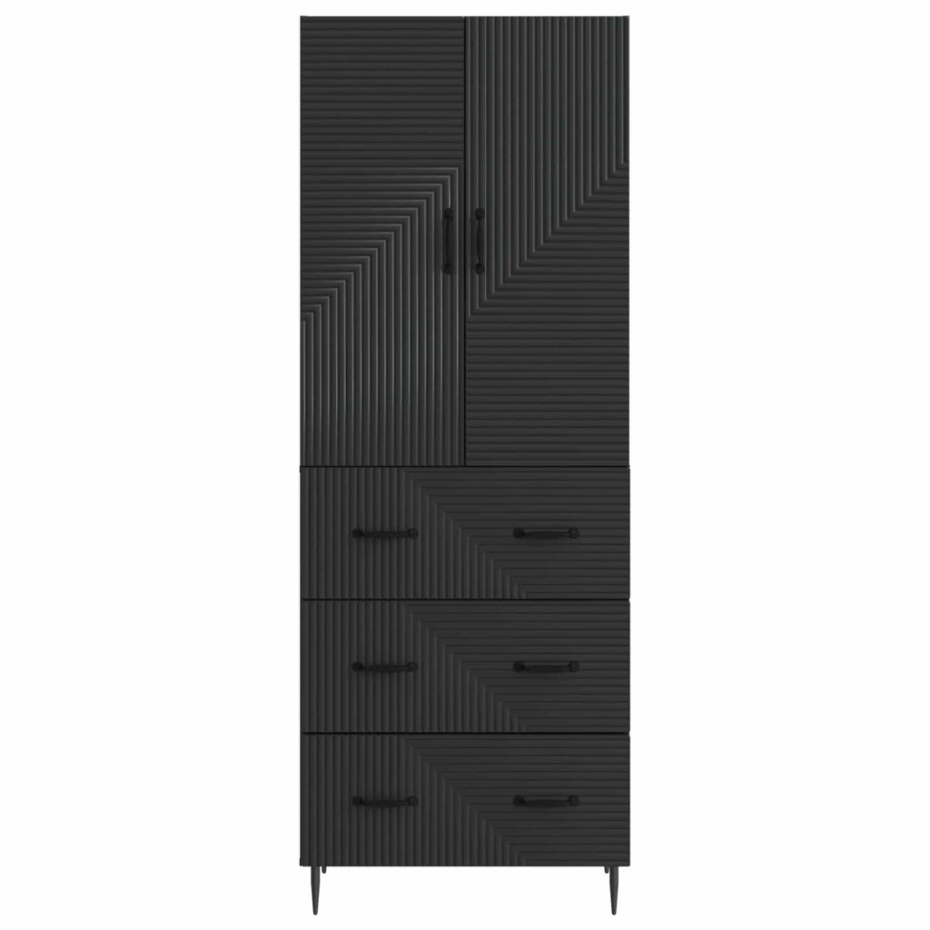 Schrankset 2 pcs Schwarz 66 x 34,5 x 90 cm Holzwerkstoff