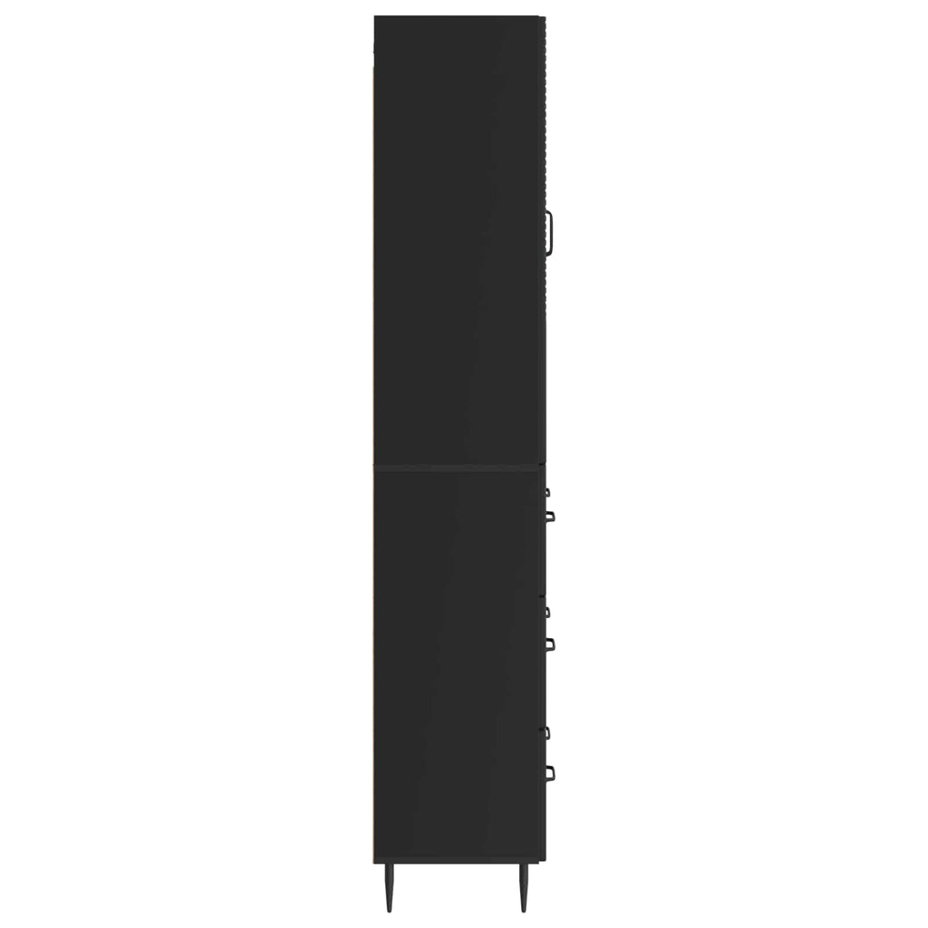 Schrankset 2 pcs Schwarz 66 x 34,5 x 90 cm Holzwerkstoff