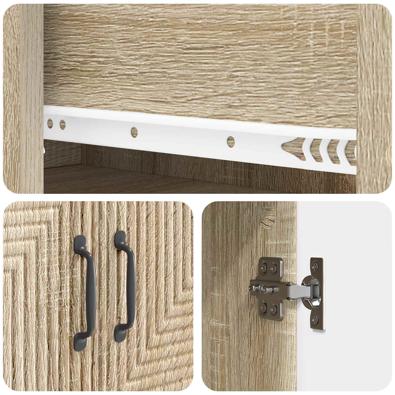 Schrankset 2 pcs Sonoma-Eiche 66 x 34,5 x 90 cm Holzwerkstoff