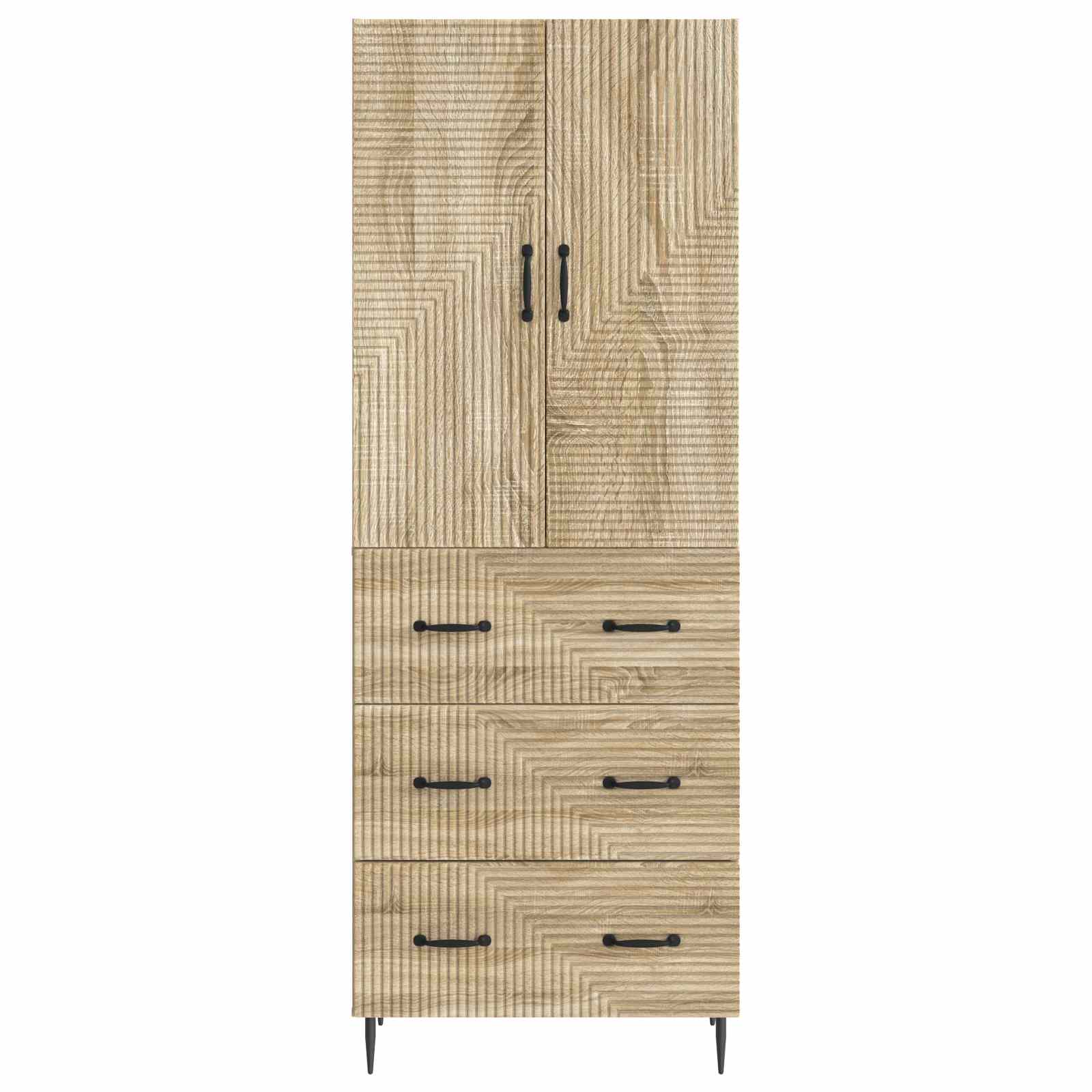 Schrankset 2 pcs Sonoma-Eiche 66 x 34,5 x 90 cm Holzwerkstoff