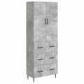 Schrankset 2 pcs Betongrau 66 x 34,5 x 90 cm Holzwerkstoff
