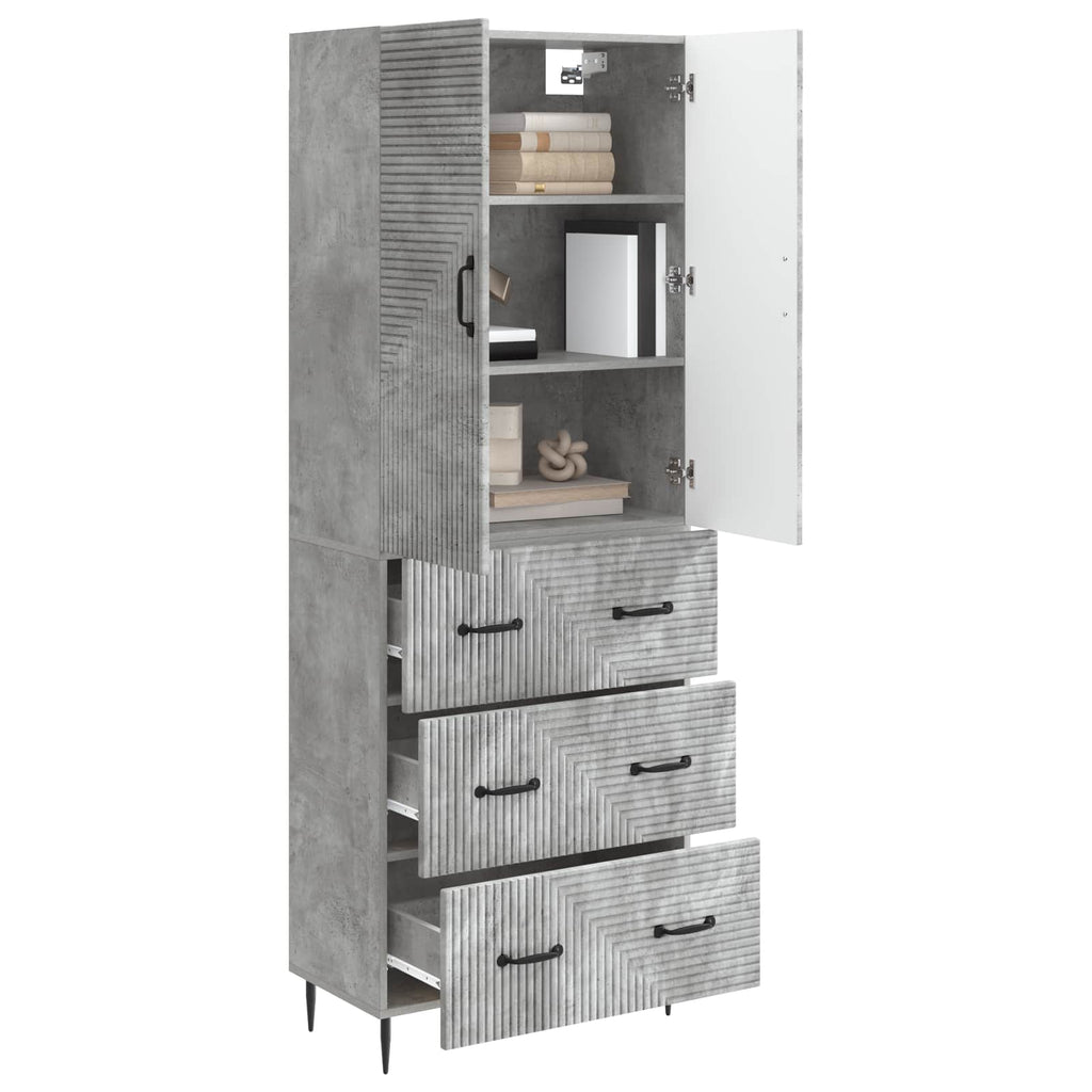 Schrankset 2 pcs Betongrau 66 x 34,5 x 90 cm Holzwerkstoff