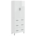 Schrankset 2 pcs Hochglanz Weiß 66 x 34,5 x 90 cm Holzwerkstoff