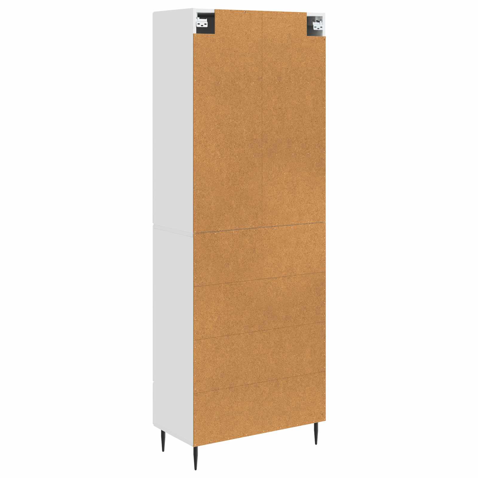 Schrankset 2 pcs Hochglanz Weiß 66 x 34,5 x 90 cm Holzwerkstoff