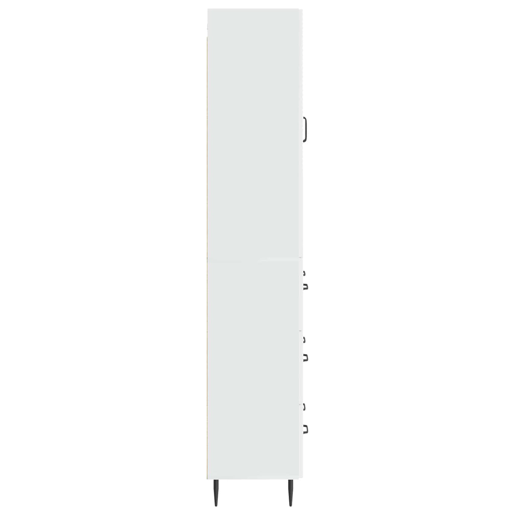 Schrankset 2 pcs Hochglanz Weiß 66 x 34,5 x 90 cm Holzwerkstoff
