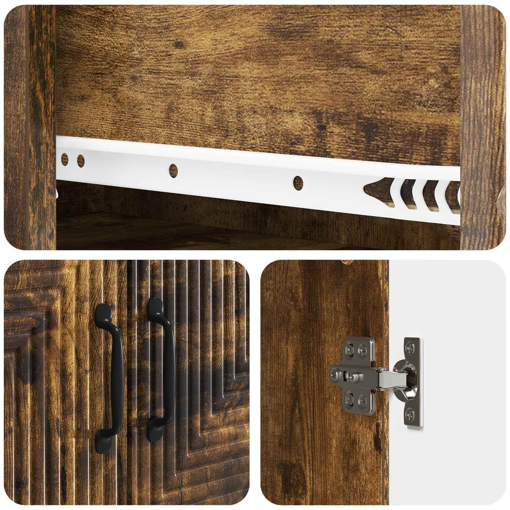 Schrankset 2 pcs Geräucherte Eiche 66 x 34,5 x 90 cm